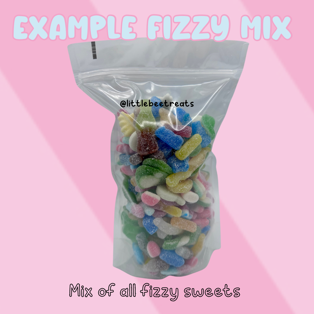 2x 1KG Resealable Pick and Mix Sweet Bags Fizzy & Non Fizzy